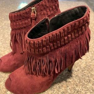 Designer!  Rebecca Minkoff Leather Bootie Heels Size 9